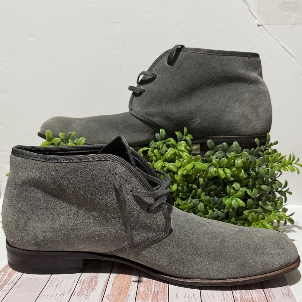 John Varvatos Charcoal Suede Chukka Boots size 11.5 M